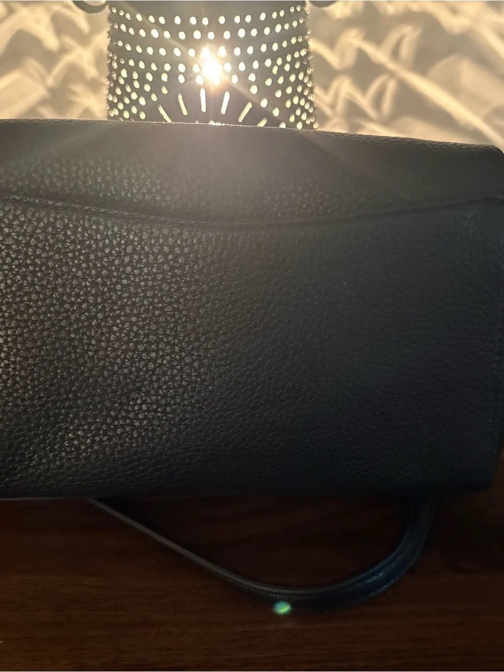 kate spade Black Pebbled Leather Crossbody with Front Zip